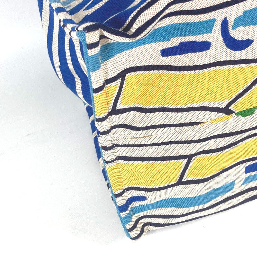 HERMES Shoulder Bag canvas multicolor beach bag bag Farniente Women Used
