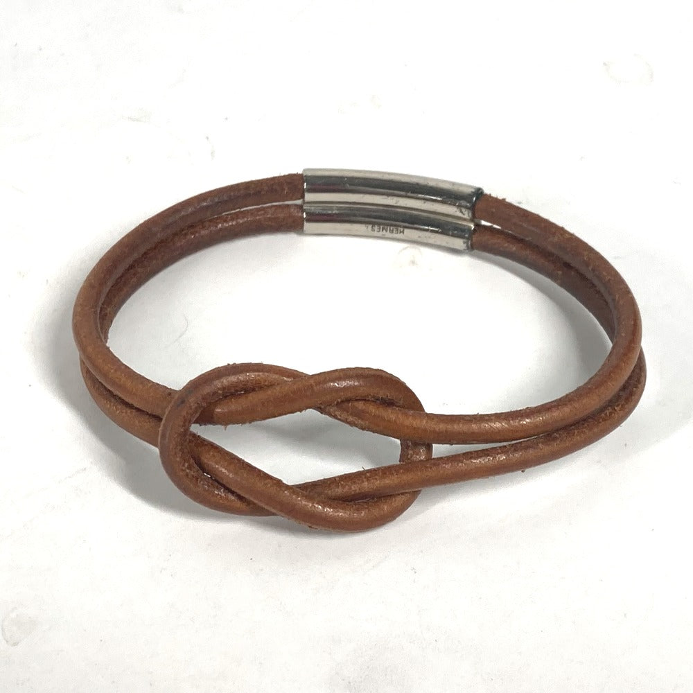 HERMES bracelet leather Brown Herculed unisex(Unisex) Used