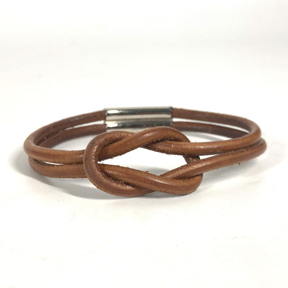 HERMES bracelet leather Brown Herculed unisex(Unisex) Used