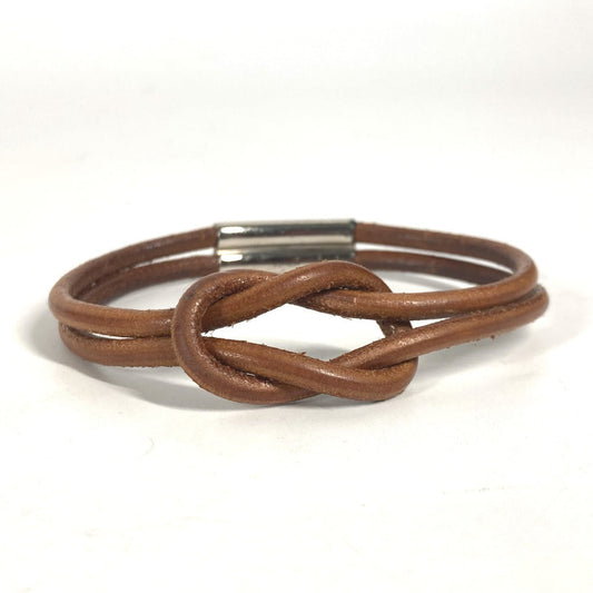 HERMES bracelet leather Brown Herculed unisex(Unisex) Used