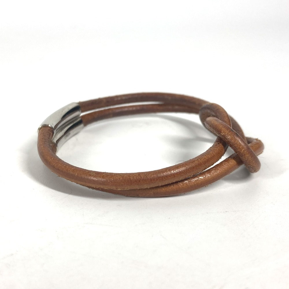 HERMES bracelet leather Brown Herculed unisex(Unisex) Used