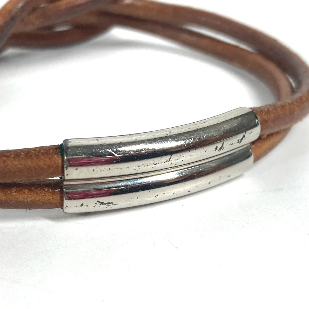 HERMES bracelet leather Brown Herculed unisex(Unisex) Used