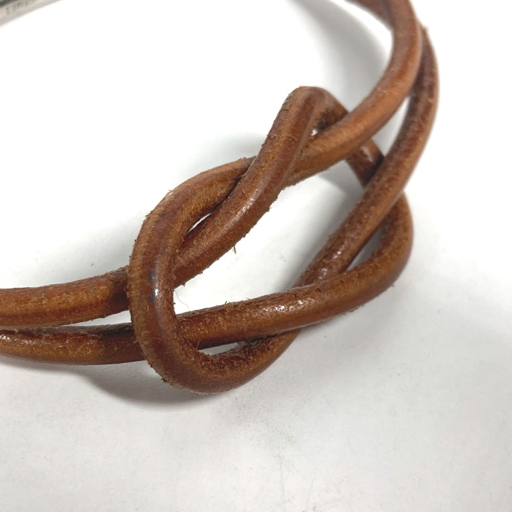 HERMES bracelet leather Brown Herculed unisex(Unisex) Used