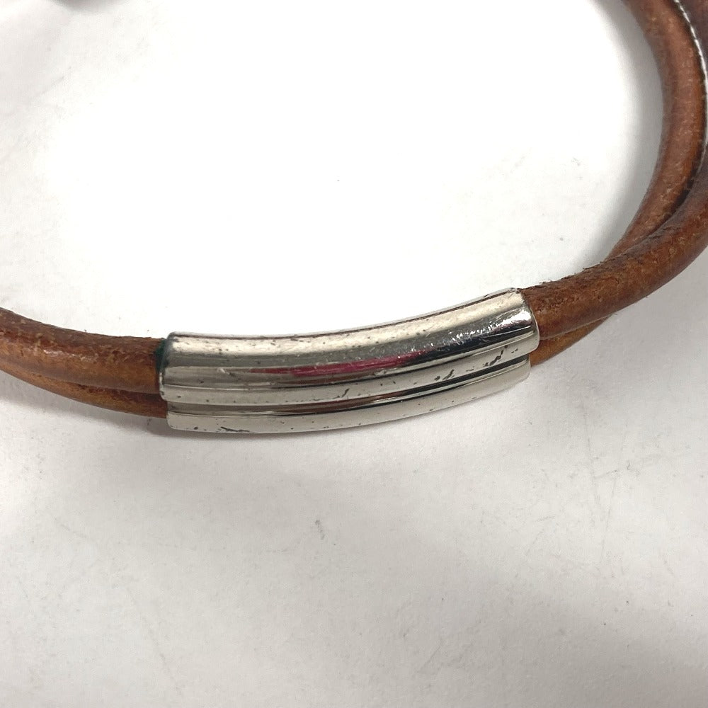 HERMES bracelet leather Brown Herculed unisex(Unisex) Used