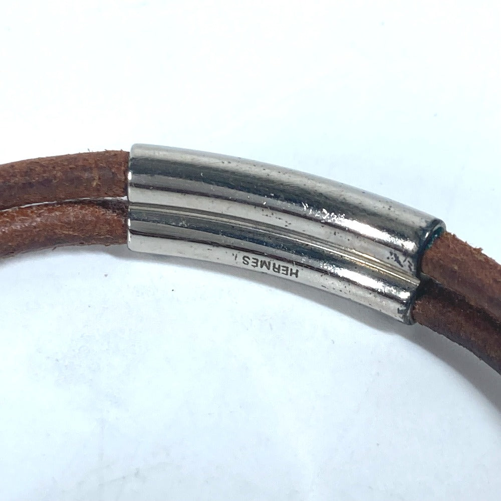 HERMES bracelet leather Brown Herculed unisex(Unisex) Used