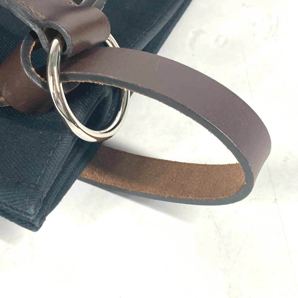 HERMES Tote Bag canvas black Cabaricol