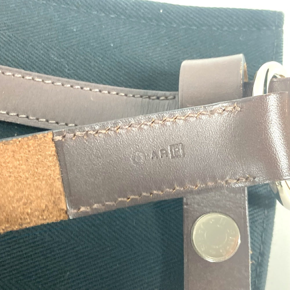 HERMES Tote Bag canvas black Cabaricol