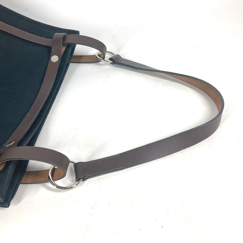 HERMES Tote Bag canvas black Cabaricol