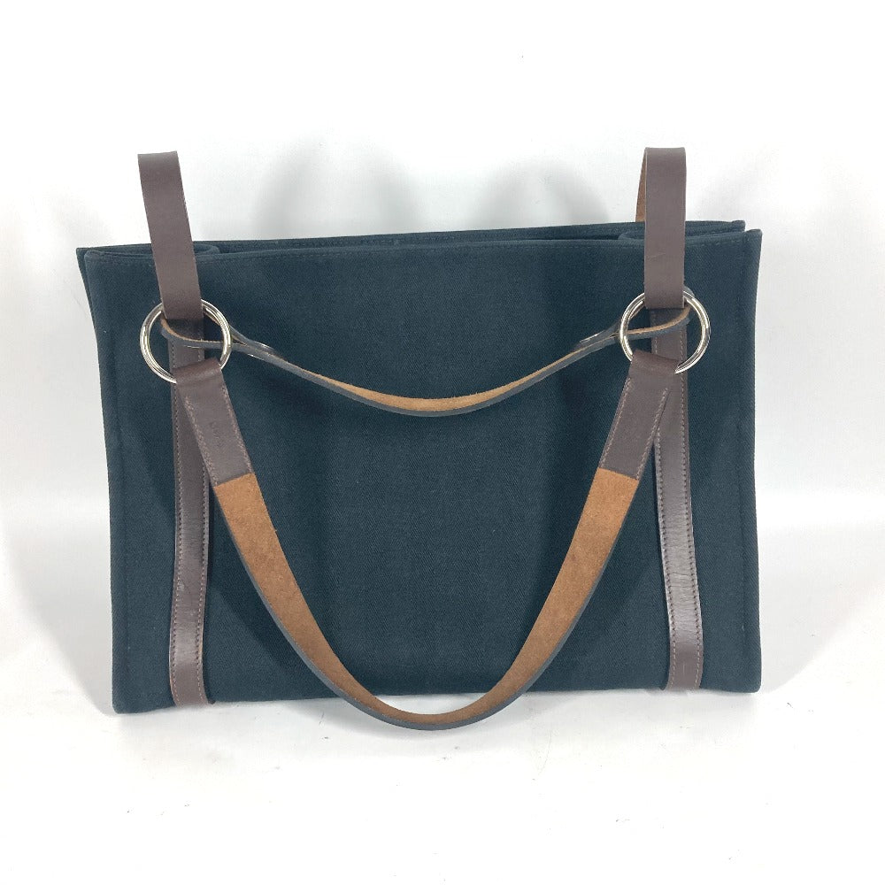 HERMES Tote Bag canvas black Cabaricol