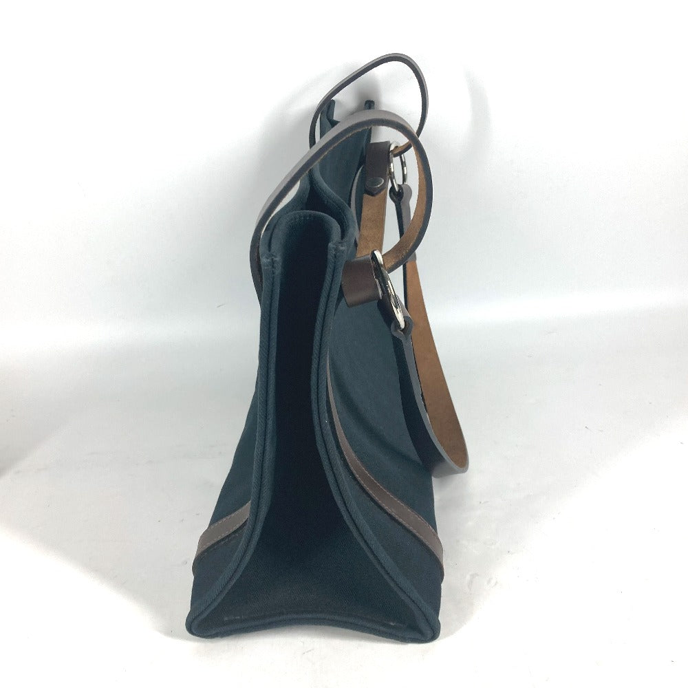HERMES Tote Bag canvas black Cabaricol