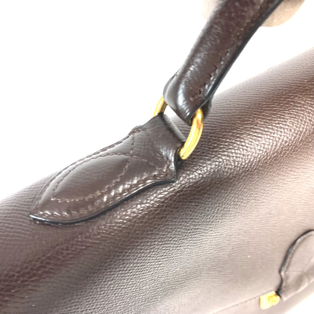 HERMES Business bag leather Brown Briefcase Terrill mens Used
