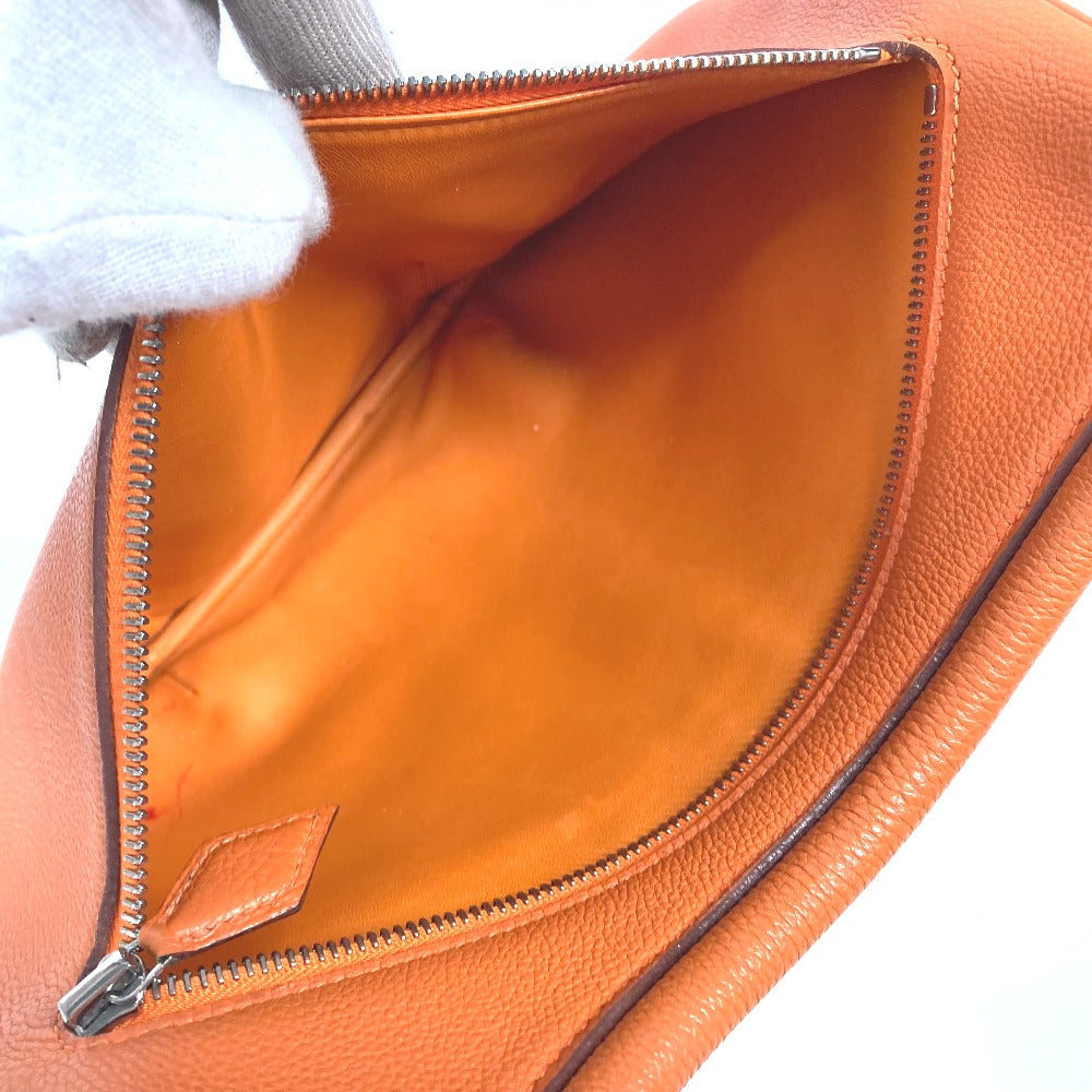 HERMES Shoulder Bag leather Orange Kakawet