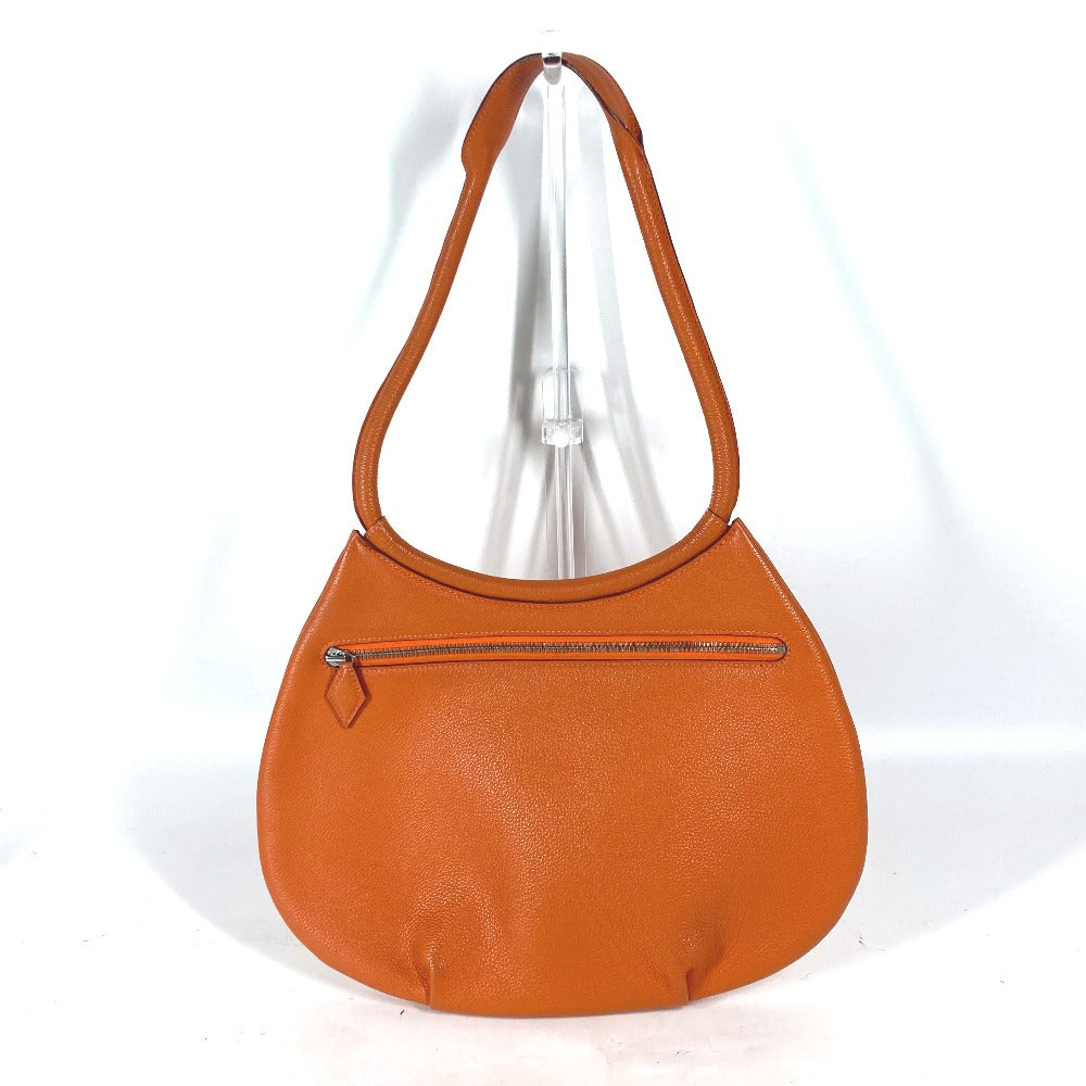 HERMES Shoulder Bag leather Orange Kakawet