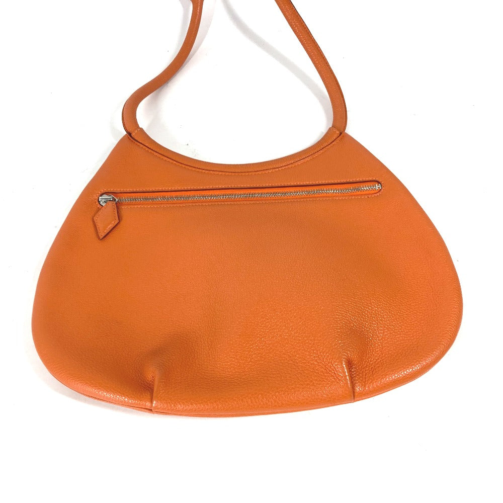 HERMES Shoulder Bag leather Orange Kakawet