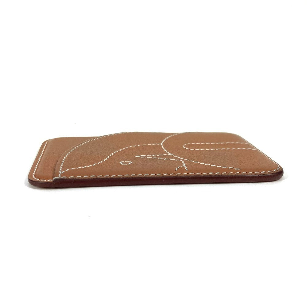 HERMES Card Case leather Brown Card Case 《MagSafe》 Eman “Cheval”