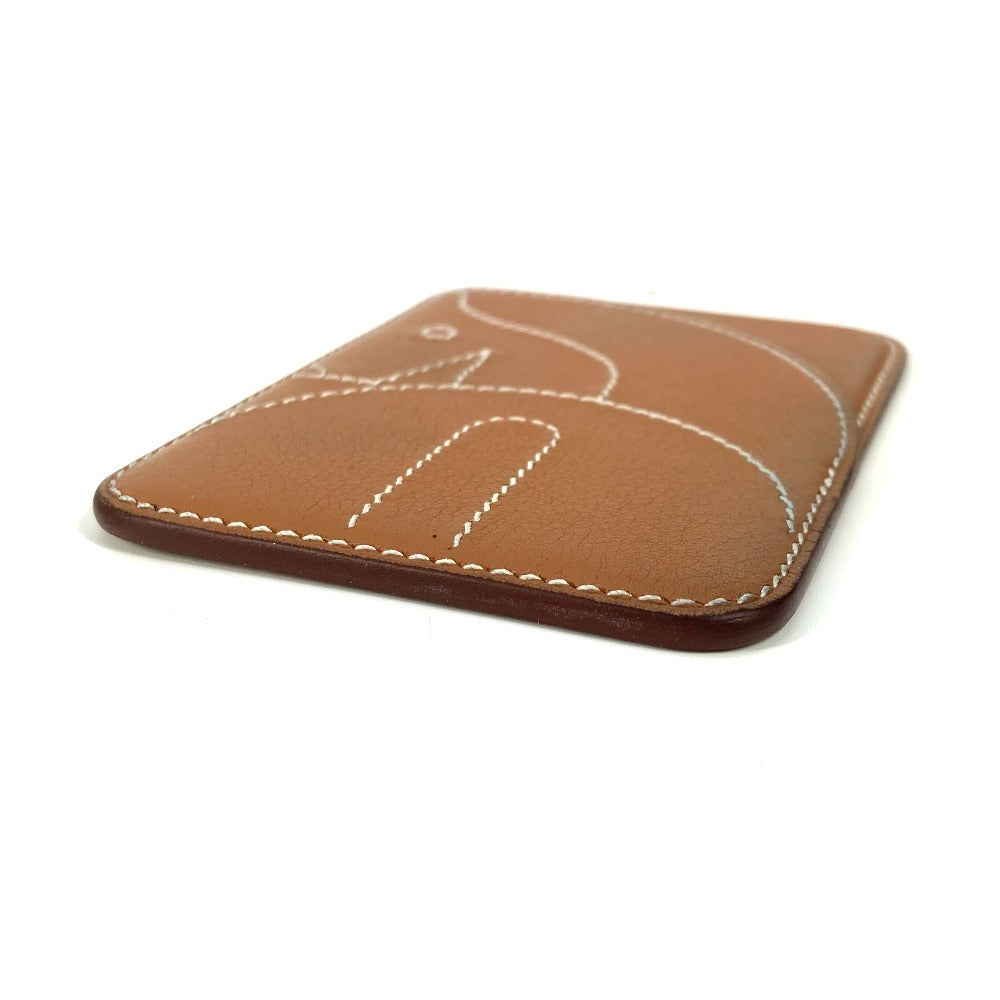 HERMES Card Case leather Brown Card Case 《MagSafe》 Eman “Cheval”