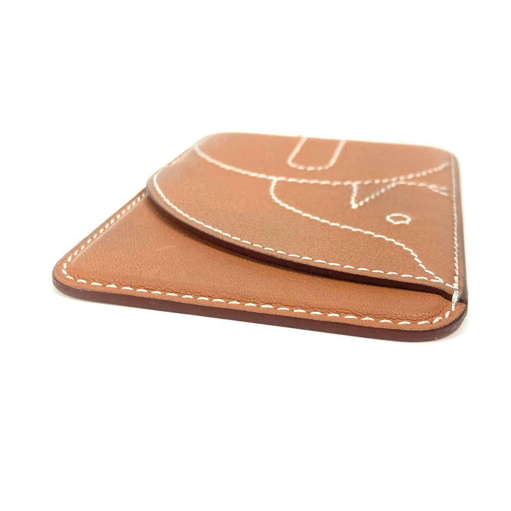 HERMES Card Case leather Brown Card Case 《MagSafe》 Eman “Cheval”