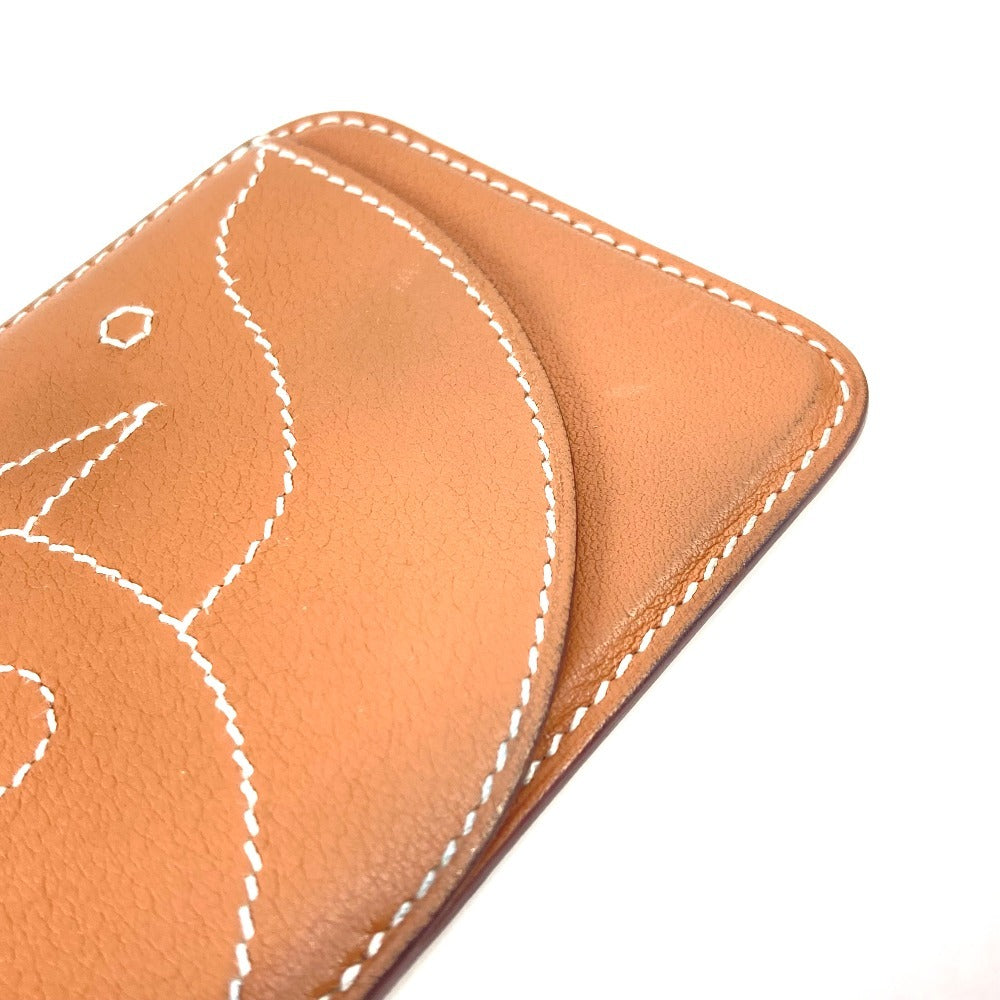 HERMES Card Case leather Brown Card Case 《MagSafe》 Eman “Cheval”