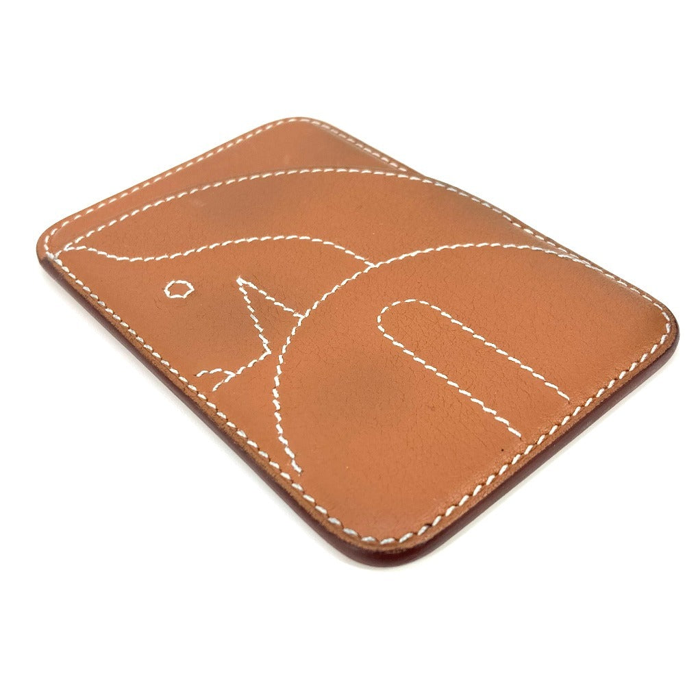 HERMES Card Case leather Brown Card Case 《MagSafe》 Eman “Cheval”