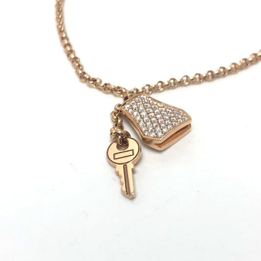 HERMES bracelet 18K Pink Gold gold K18PG Kelly Clochette Women Used