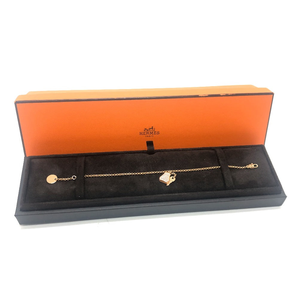 HERMES bracelet 18K Pink Gold gold K18PG Kelly Clochette Women Used