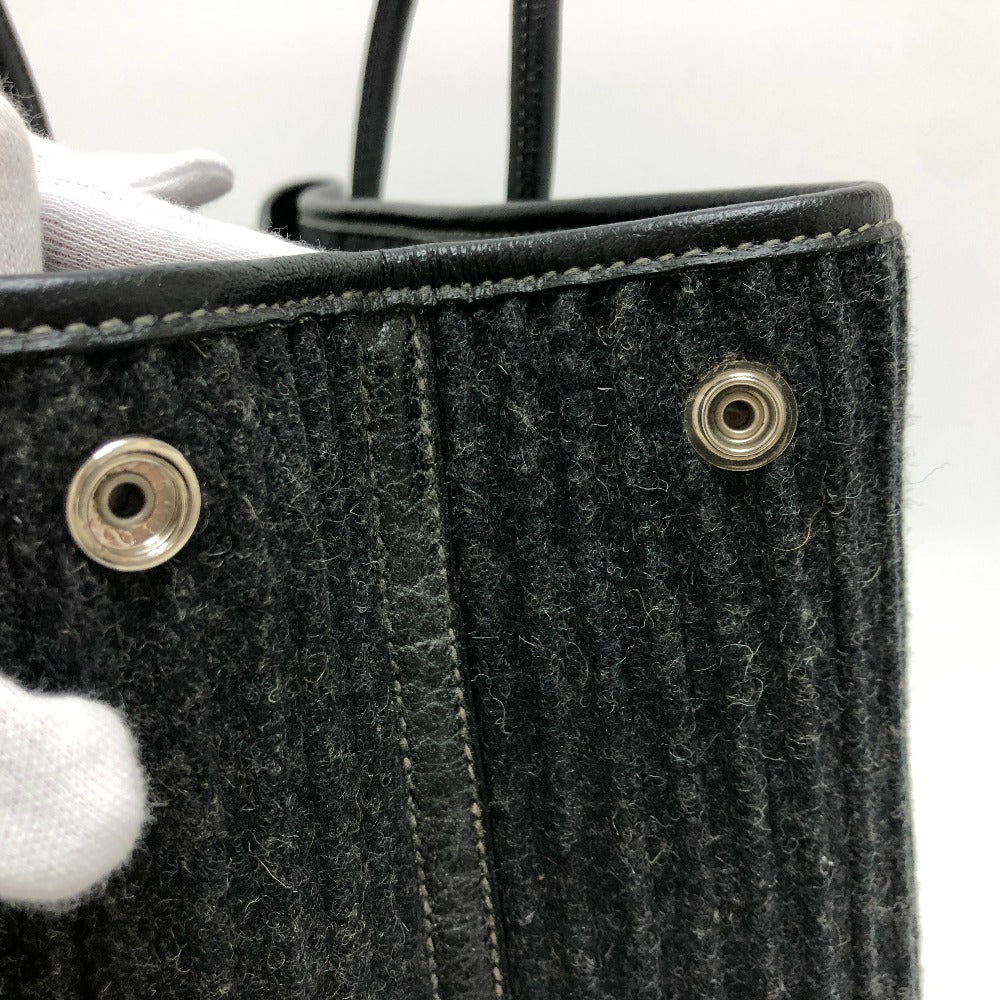 HERMES Tote Bag Felt leather gray Garden party PM Women Used
