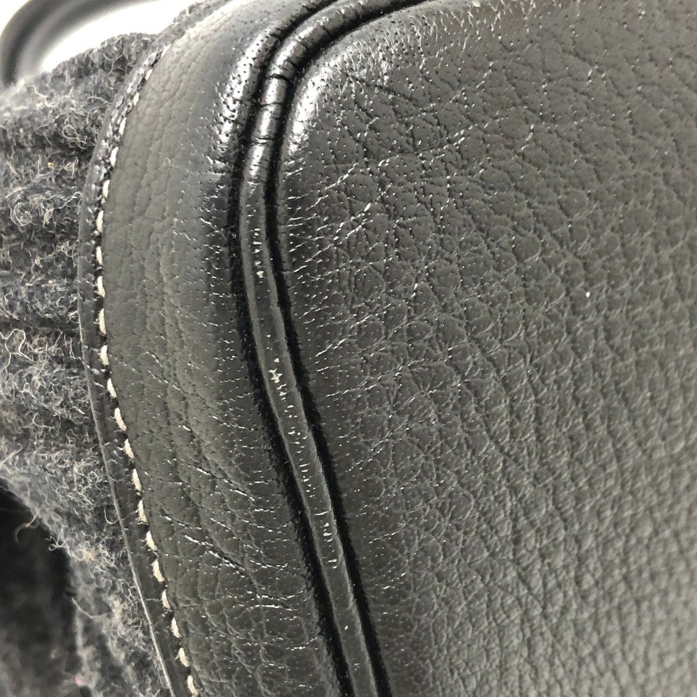 HERMES Tote Bag Felt leather gray Garden party PM Women Used