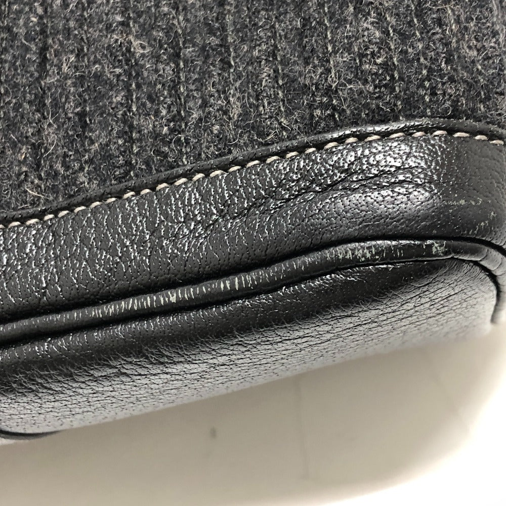 HERMES Tote Bag Felt leather gray Garden party PM Women Used