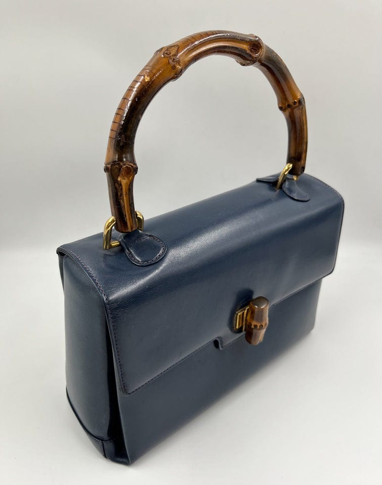 Gucci Leather Bag with Bamboo clasp
