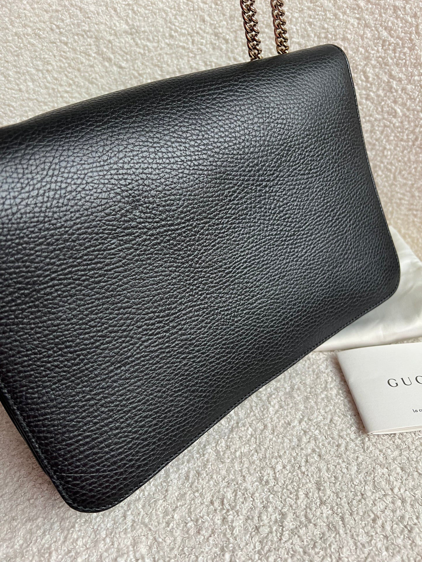 Gucci Interlocking GG Black Medium Shoulder Bag
