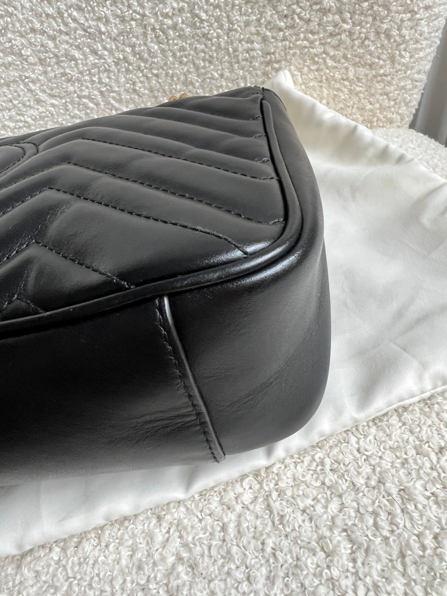 Gucci GG Black Marmont Small Shoulder Bag (RRP £2070)