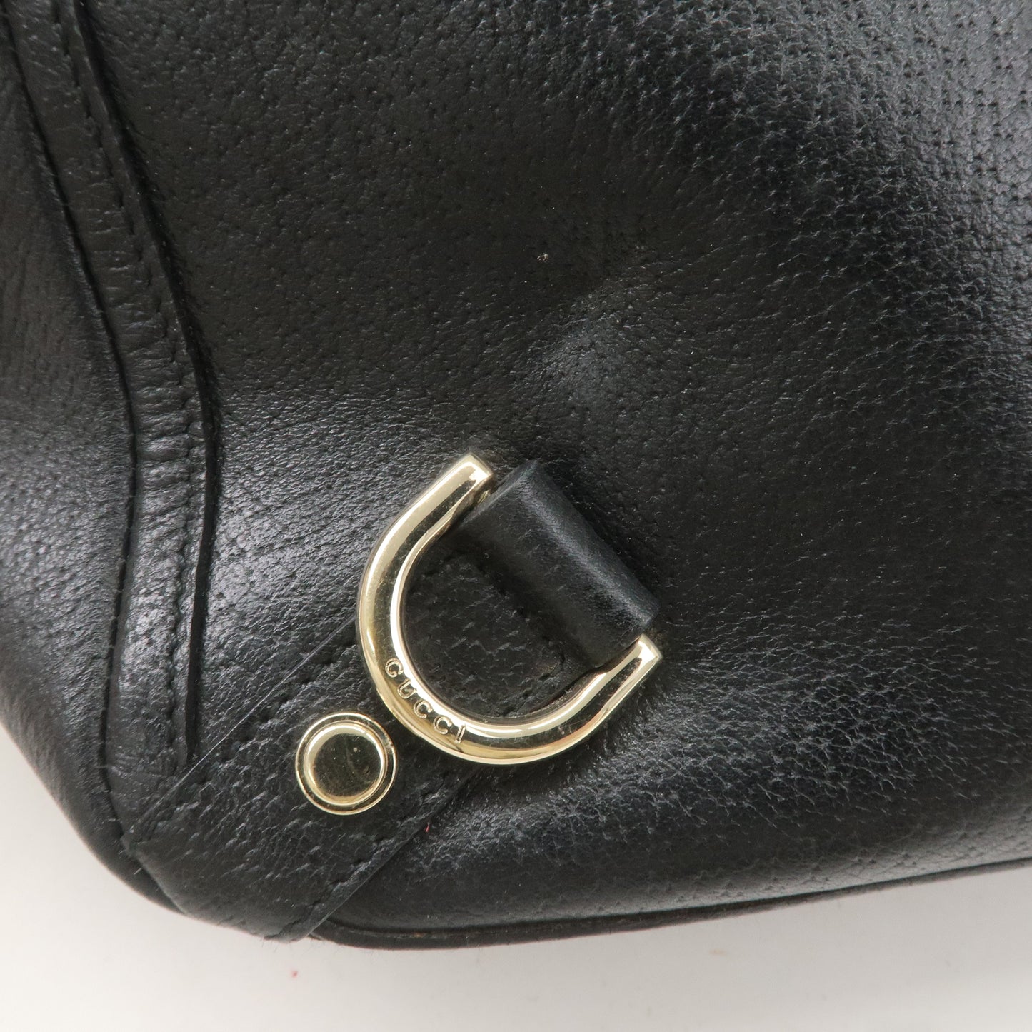 GUCCI Abbey Leather Tote Bag Hand Bag Black 130739