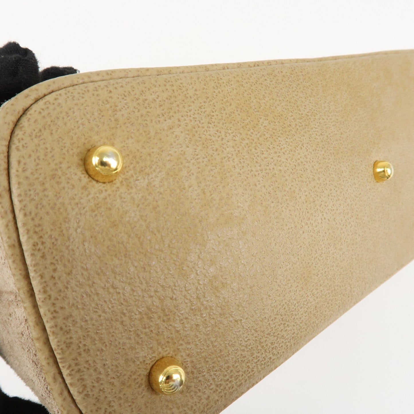 GUCCI Bamboo Suede Leather 2WAY Bag 000.2214.0290 Beige