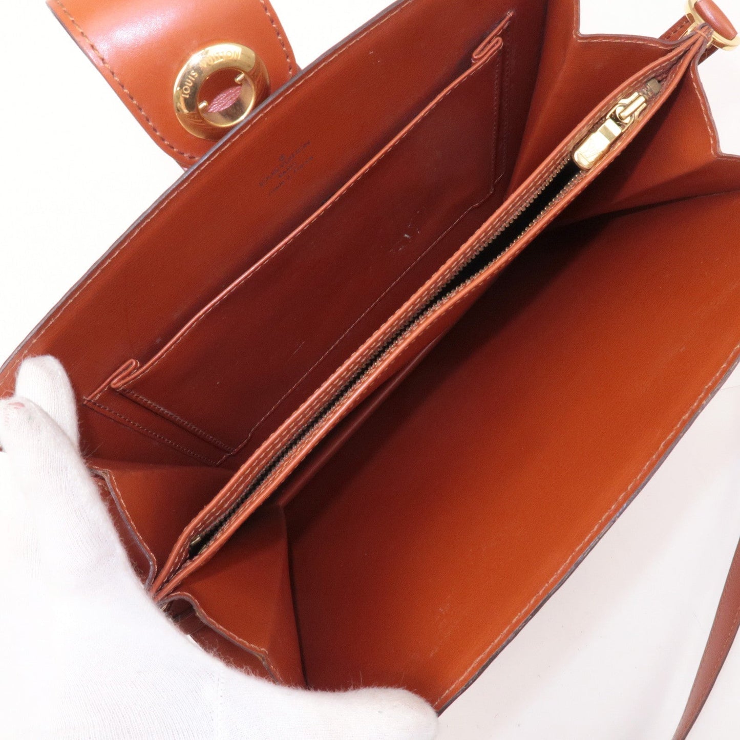 Louis Vuitton Epi Capucines Shoulder Bag Kenya Brown M52343