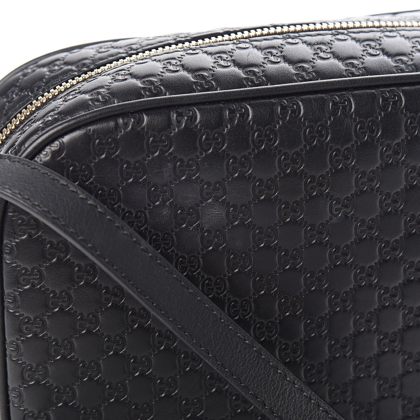 Gucci GG Microguccissima Leather Bree Camera Bag in Black