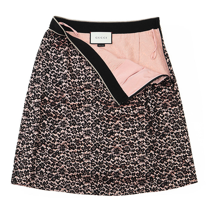GUCCI skirt 415347 Rayon Pink, Black 40