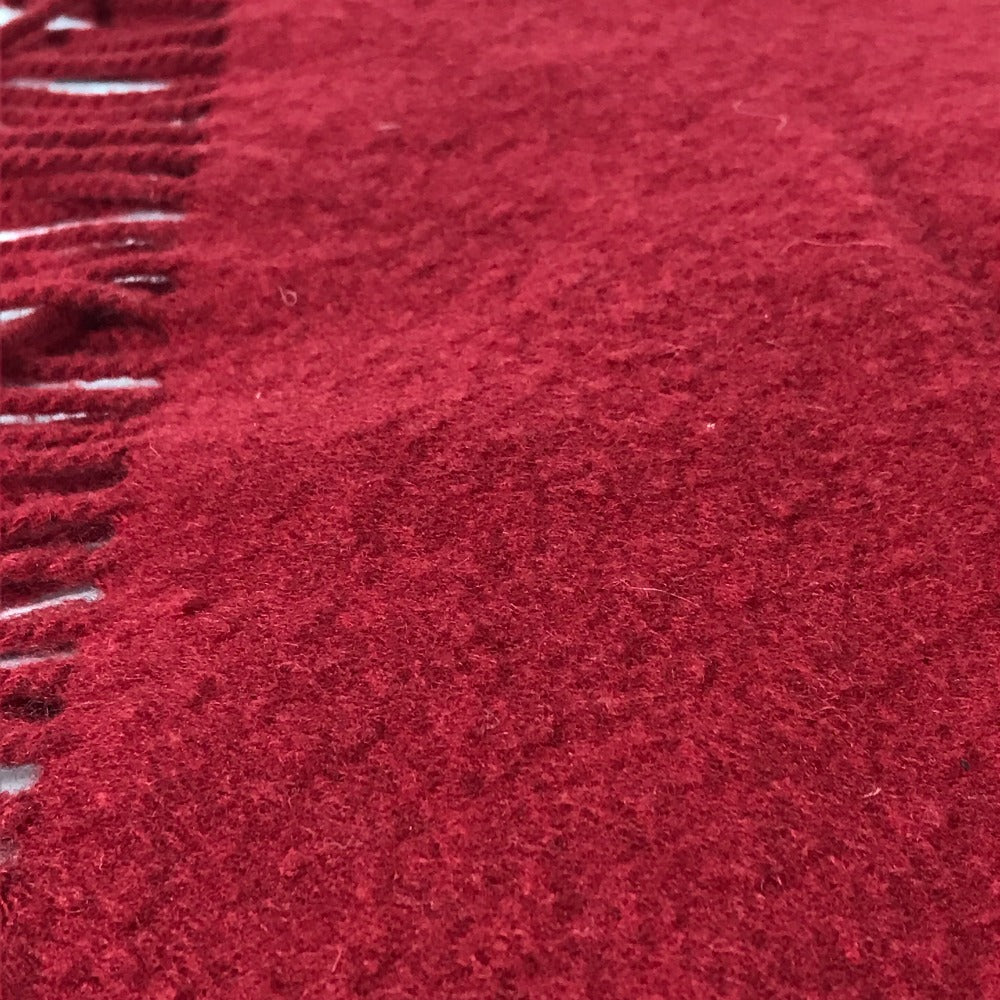 HERMES Scarf cashmere Red logo