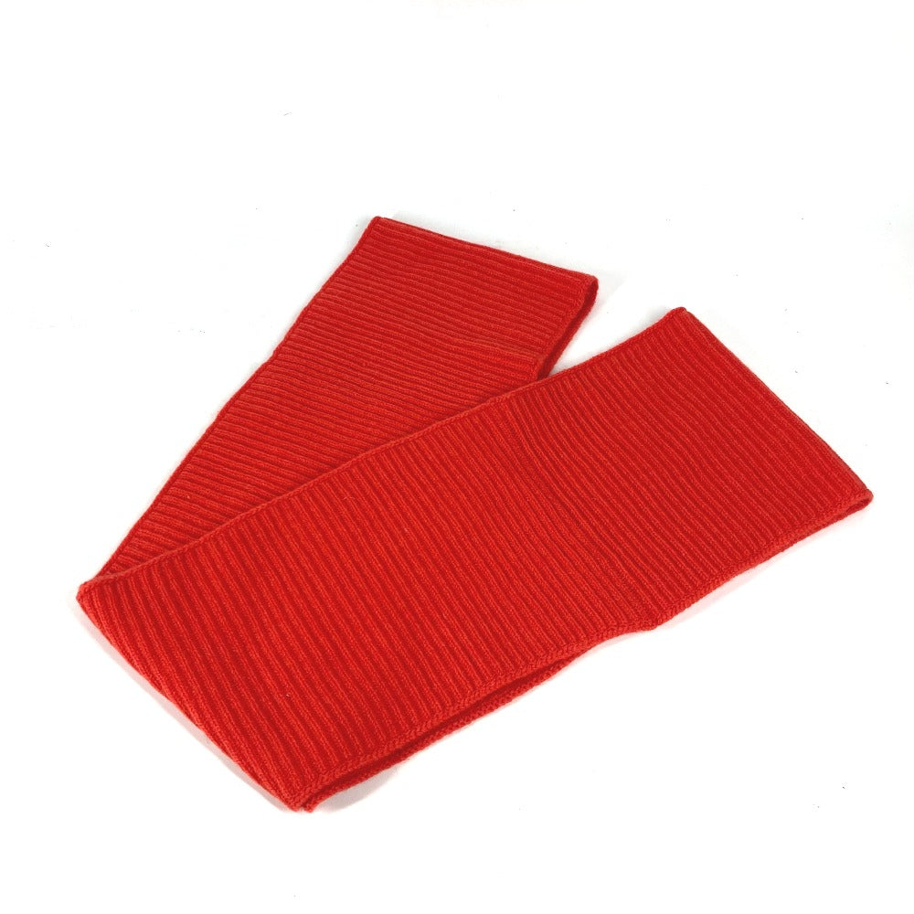 HERMES Scarf wool Orange H logo Snood