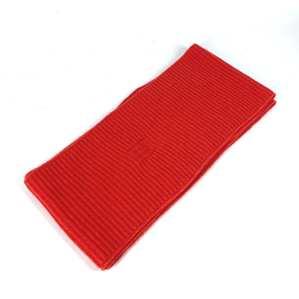HERMES Scarf wool Orange H logo Snood