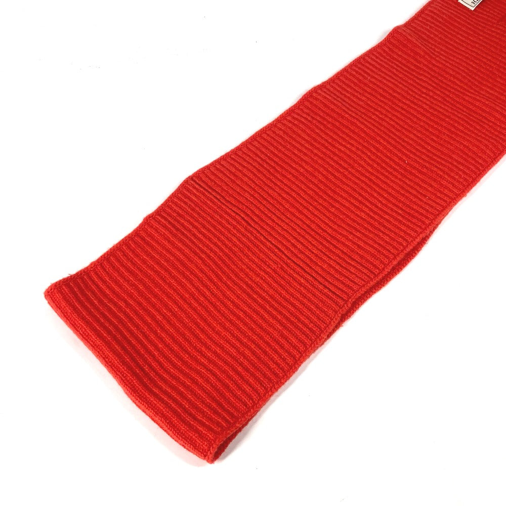 HERMES Scarf wool Orange H logo Snood