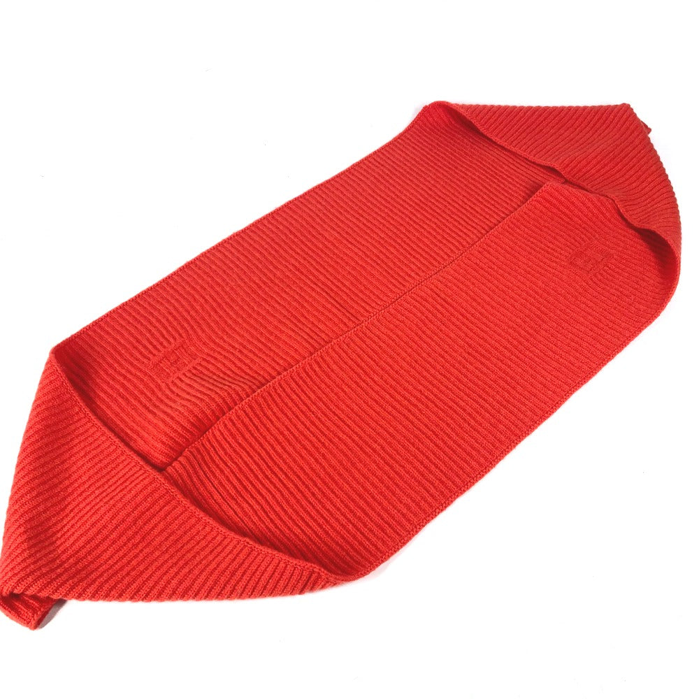 HERMES Scarf wool Orange H logo Snood