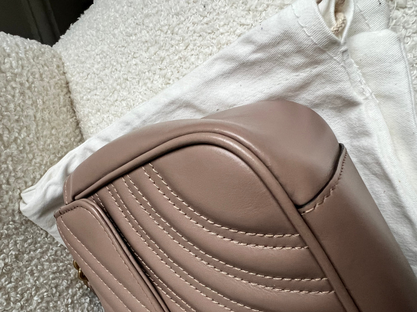 Gucci GG Dusty Pink Marmont Small Shoulder Bag (RRP £2070)