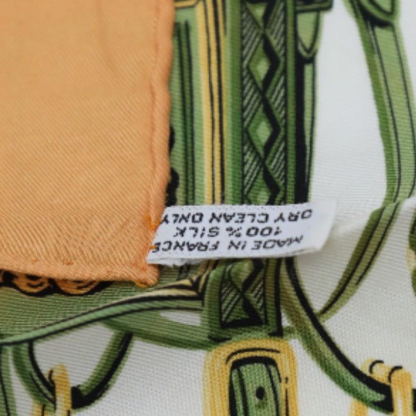 HERMES scarf silk Orange Petit Carre (Carre 45) gourosh silk twill