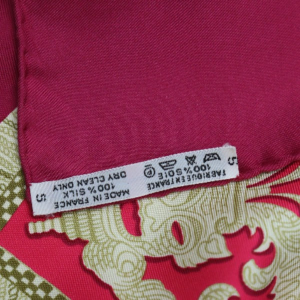 HERMES scarf silk purple Carre90 Knight carriage LA PRESENTATION Women Used