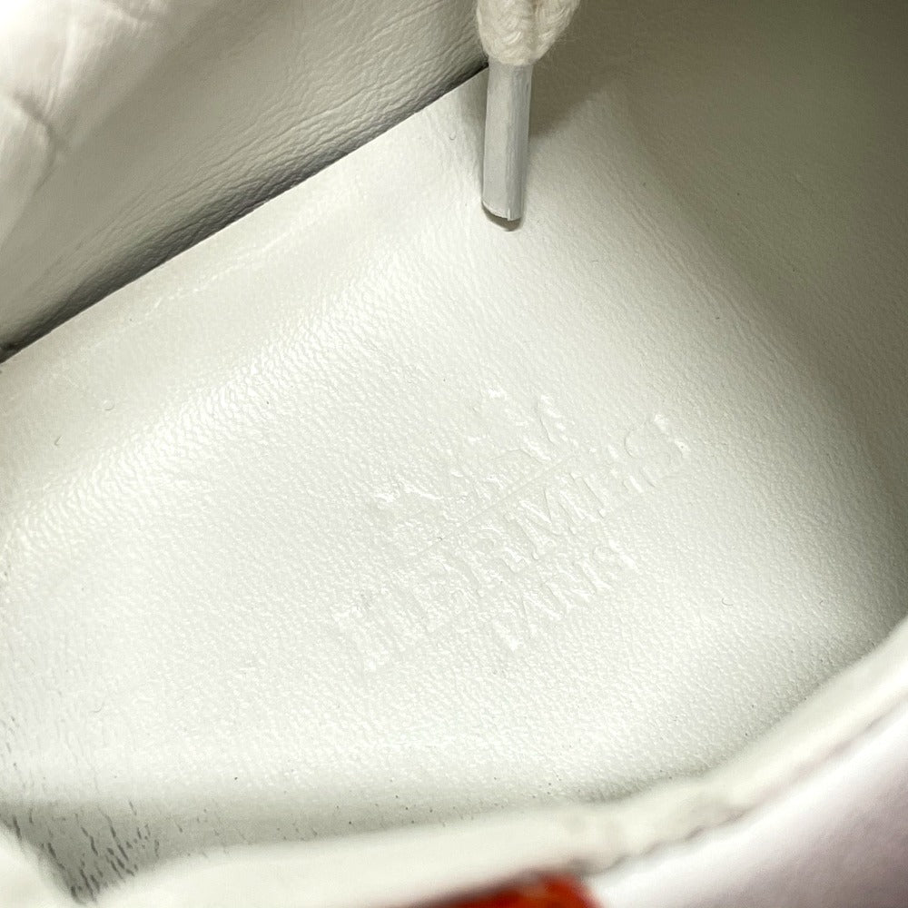 HERMES sneakers leather Whitex orange Avantage 2020Stainless Steel 35