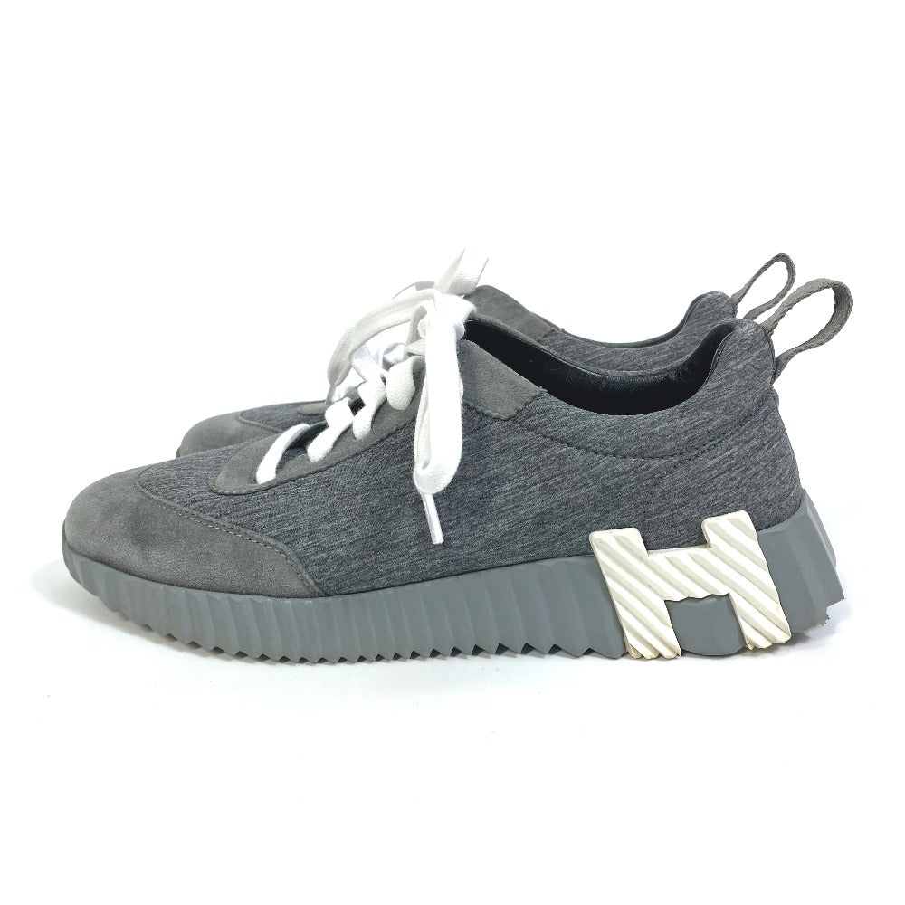 HERMES sneakers Canvas/Suede , Technical Canvas/Suede gray shoes bouncing Women 35 1/2 Used