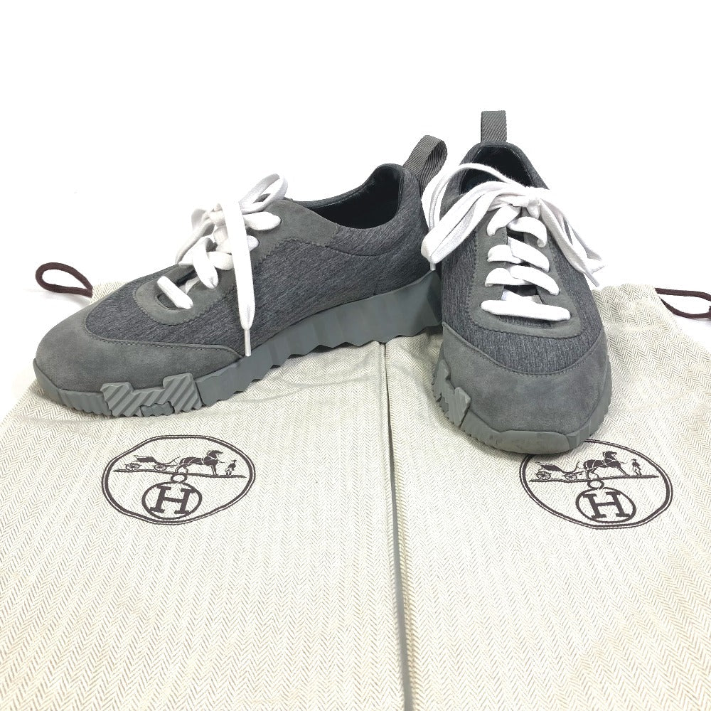 HERMES sneakers Canvas/Suede , Technical Canvas/Suede gray shoes bouncing Women 35 1/2 Used