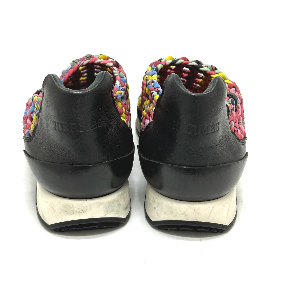 HERMES sneakers leather pink Braid Women 36 Used