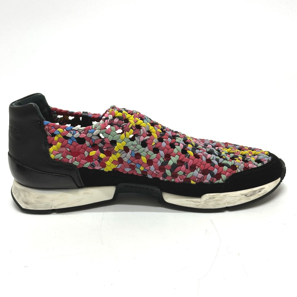 HERMES sneakers leather pink Braid Women 36 Used