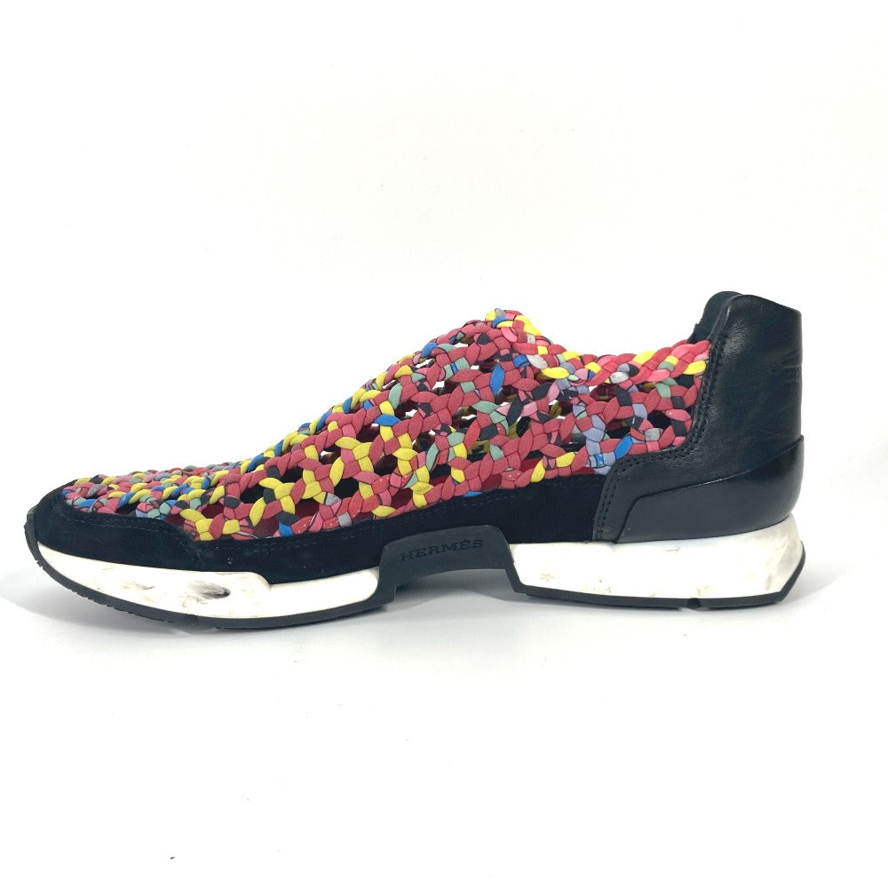 HERMES sneakers leather multicolor Slip-on Women 37 Used